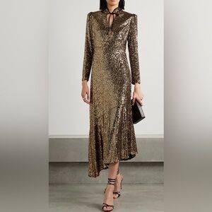 Elegant Gold Sequin Dress